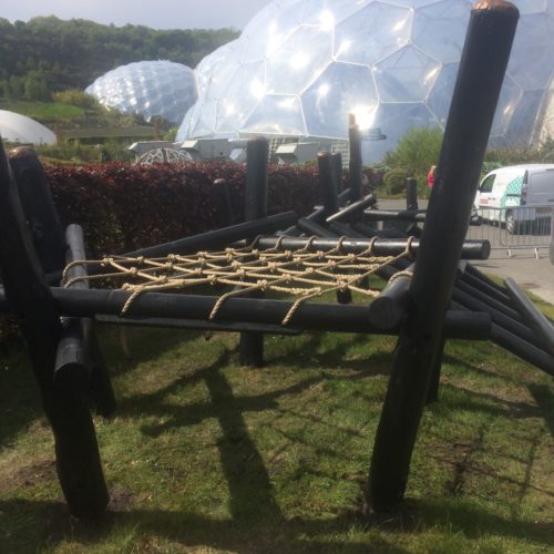 The Nest climbing poles at The Eden Project